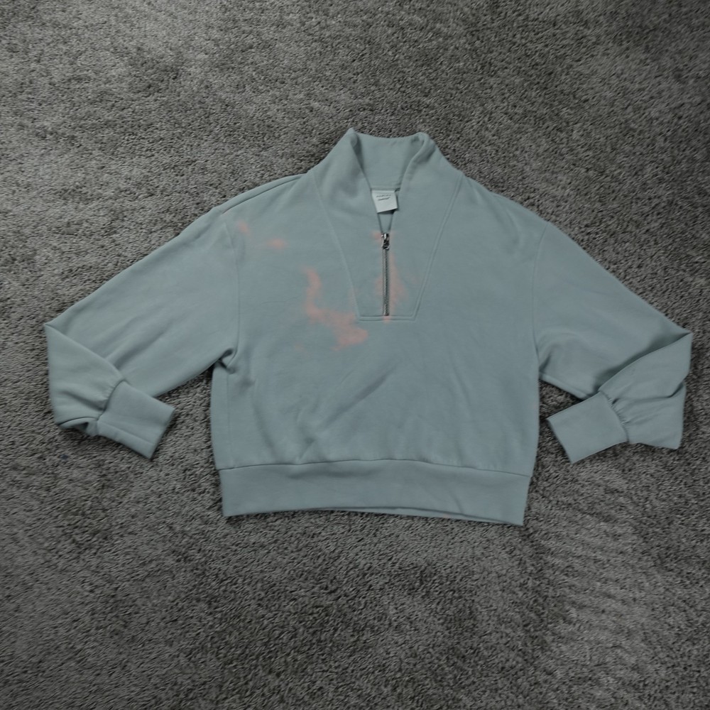 Varley Hawley Half Zip Double Soft Sweatshirt Women's Medium Gray