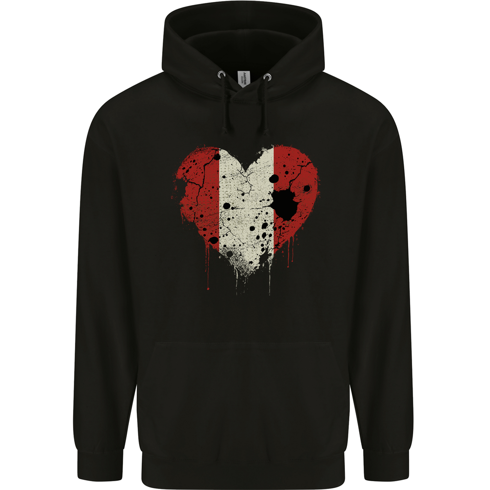 Love Peru Flag Peruvian Day Football Mens 80% Cotton Hoodie