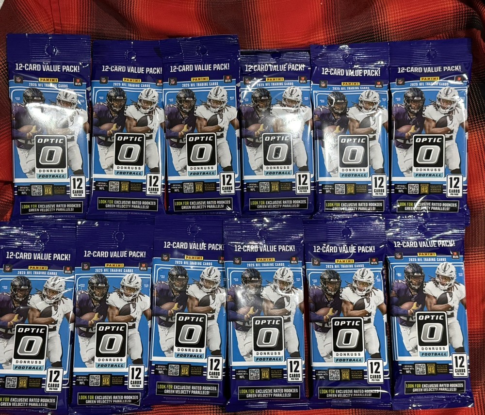 2025 Donruss Optic Football 12-Card Value Pack Lot of 12-Downtown Chase