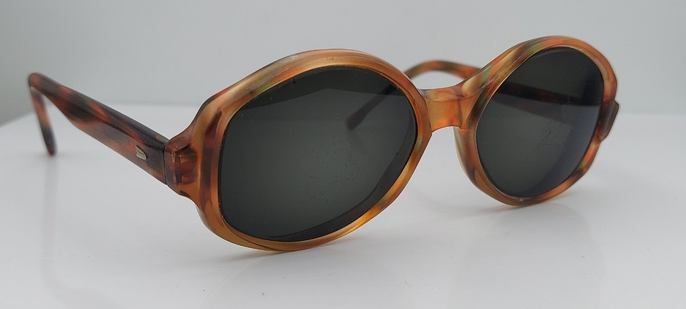 Vintage Flairspecs Applause Brown Oval Horn-Rimmed France Made Sunglasses Frames Only
