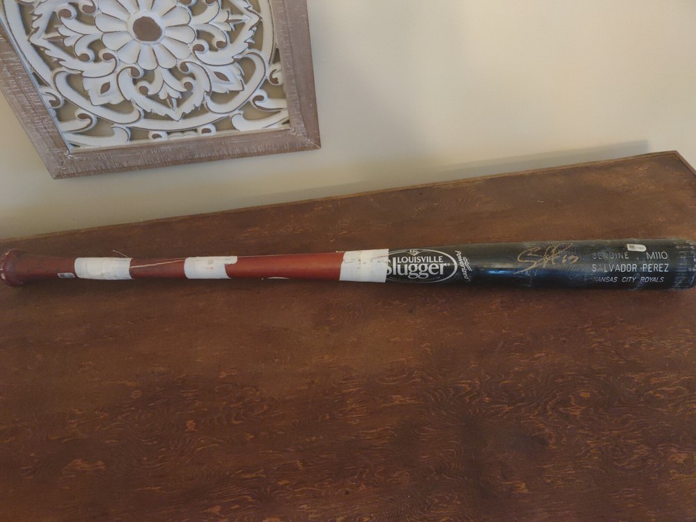 Salvador Perez - Kansas City Royals Game Used and Autographed Broken Bat w/ COA