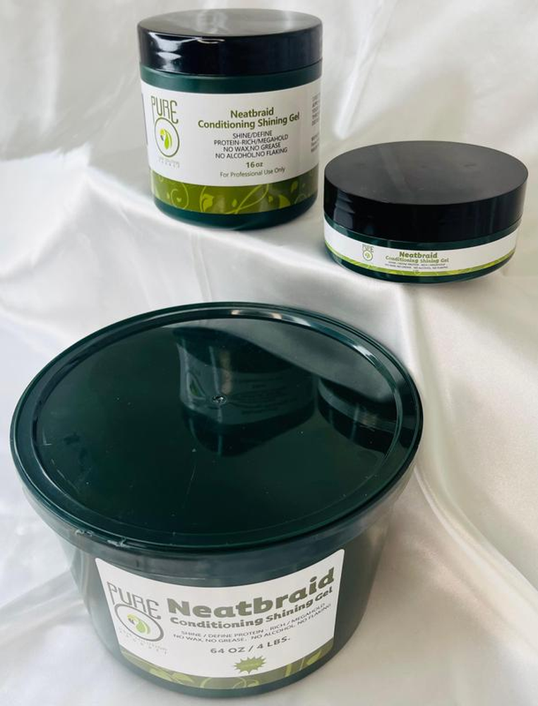 Pureo: Neatbraid Conditioning Shining Gel/ Edge Control Haircare Olive Hair Mult