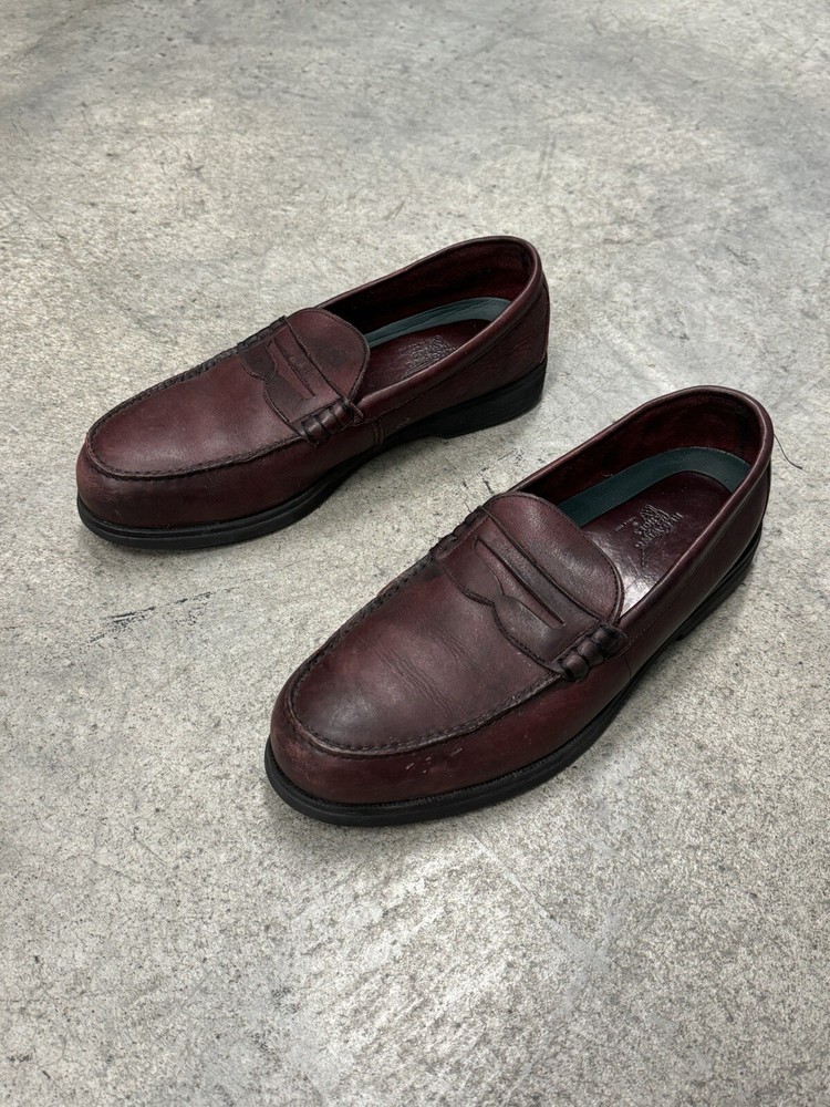 RED WING 6605 Mens Steel Toe Burgundy Leather Penny Loafers Size 12 B