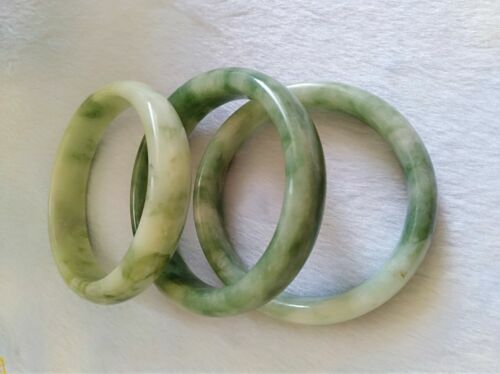 Natural Chinese Jadeite Bangle Bracelet 62-64mm Beautiful Jade Stone