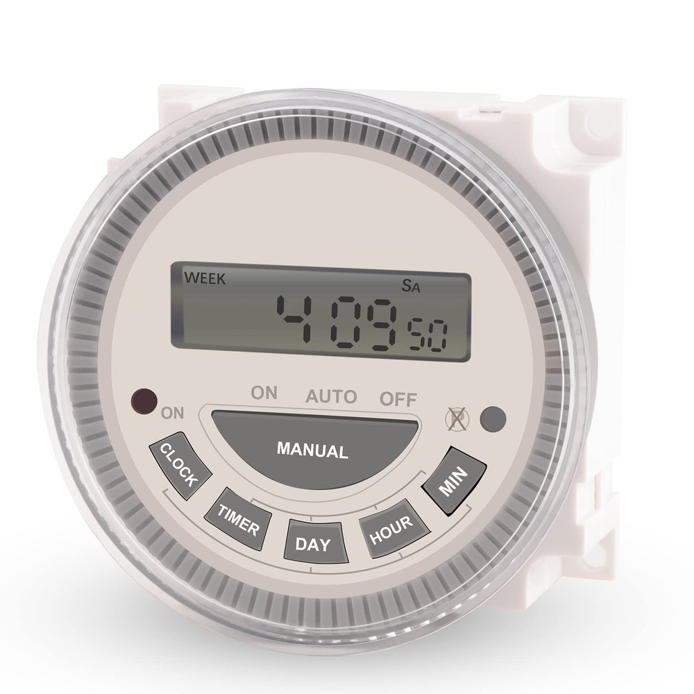 7-Day Digital Timer Switch for Pool Sprinkler Lights Programmable Control