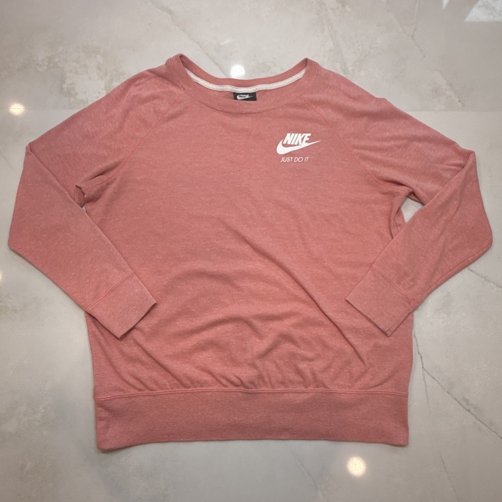 Nike Women’s XL Pink Crewneck Sweatshirt Just Do It Logo