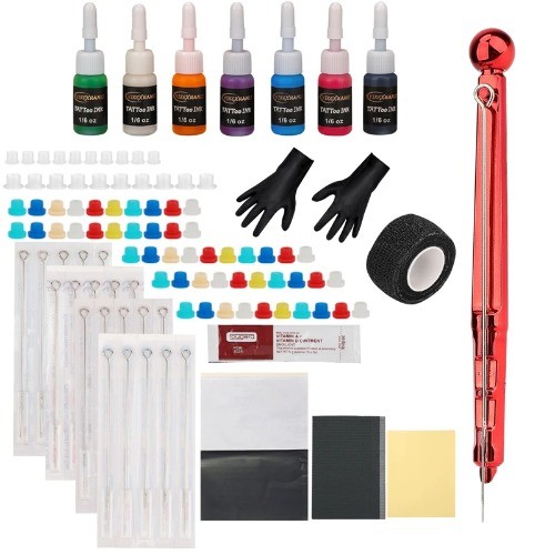Hand Poke Tattoo Kit with Needle Holder for Stick and Poke Tattoos