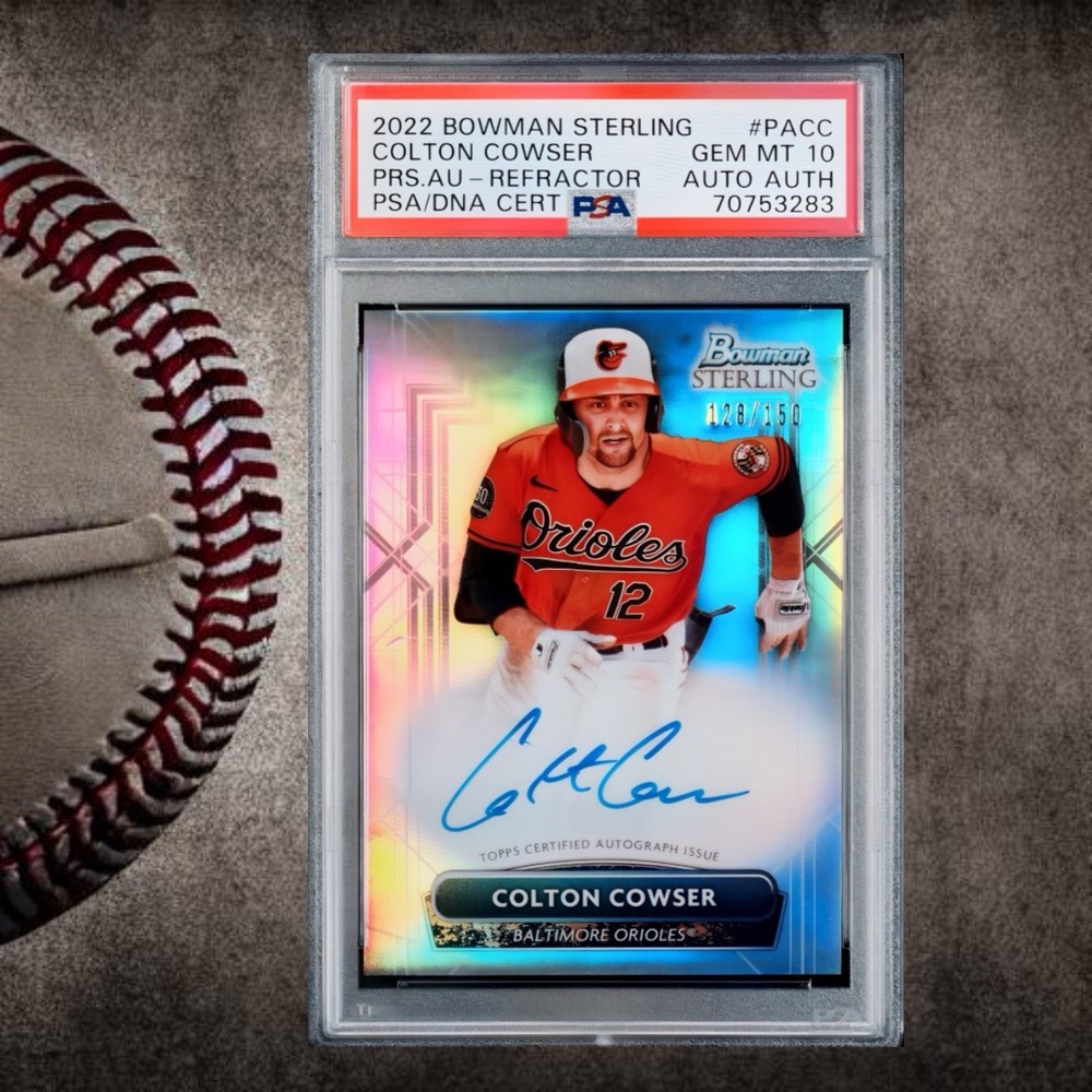 2022 Bowman Sterling Colton Cowser Auto Refractor RC /150 PSA 10 Gem Mint