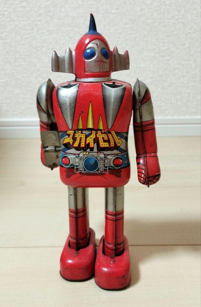 Popy Skyzel Zenmai Tinplate Tin toy Robot Japan limited rare Vintage antique