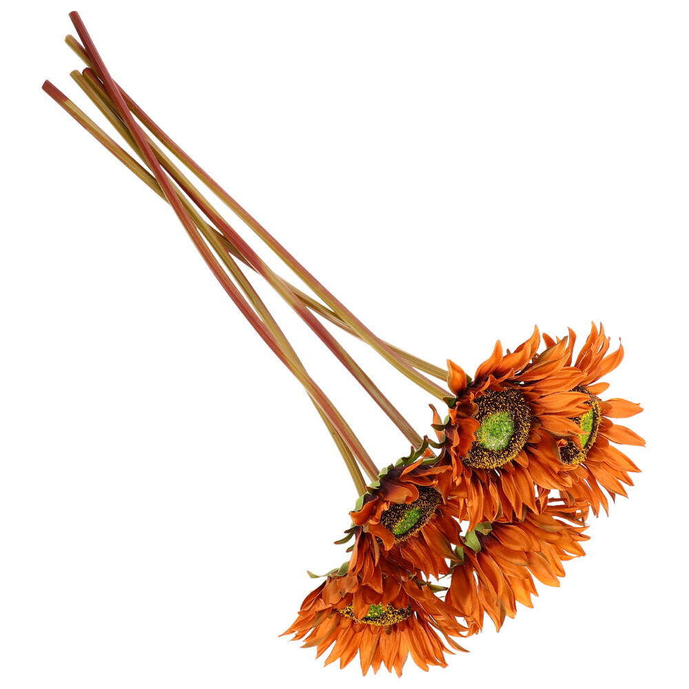 5 Pcs Decorative Artificial Flowers Fake Bouquet Vase Vases