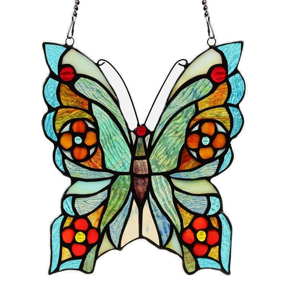 Mothers Day Butterfly Gifts for Mom Grandma, Stained Glass Window Hangings, H...-image