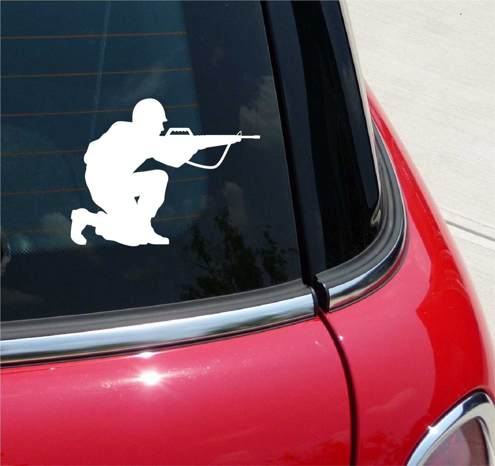 SOLDIER #3 ARMY MARINES MILITARY M-16 GRAPHIC DECAL STICKER ART CAR WALL DECOR