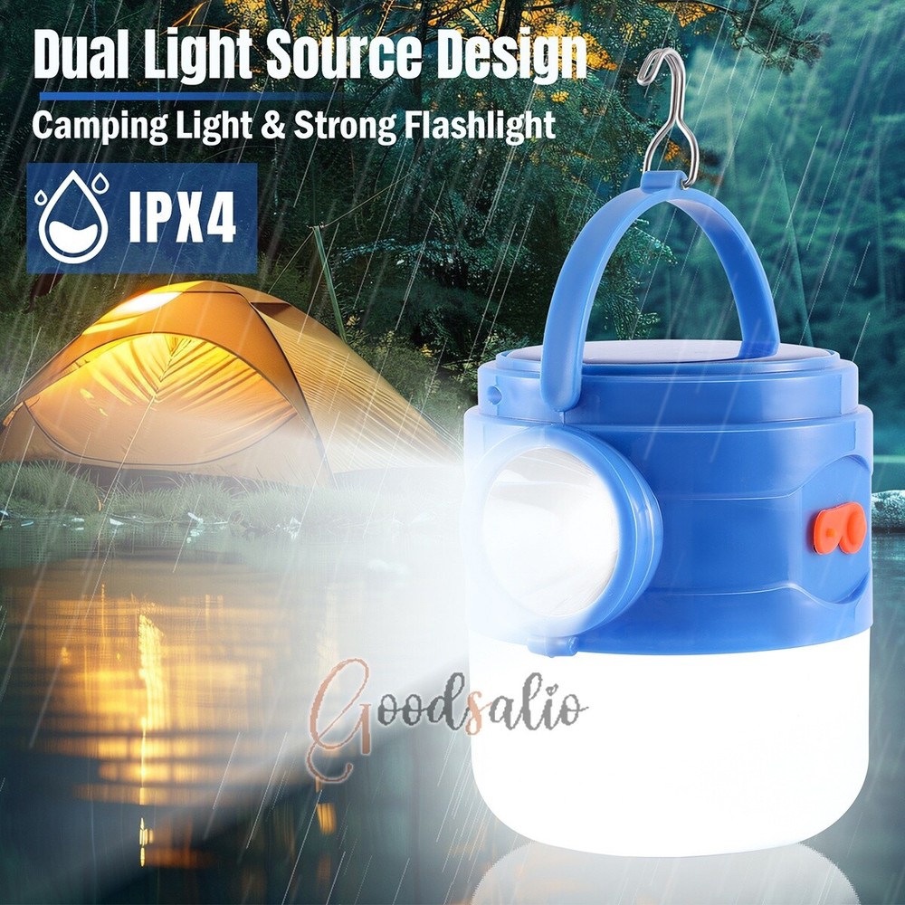 Lámpara Colgante Solares USB Recargable LED Luz Para Exterior Tienda de Campaña