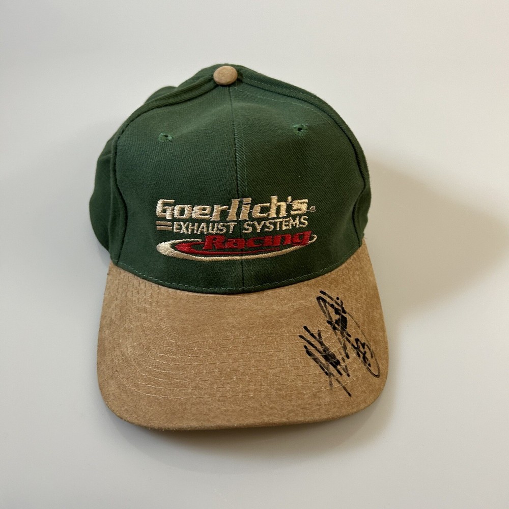 trucker hat baseball cap Goerlichs Exhaust Systems Racing vintage rare Signed