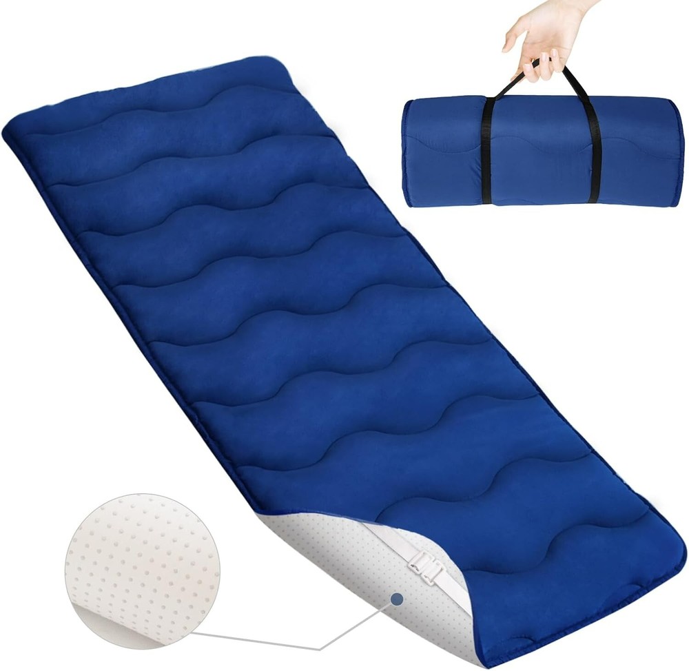 Cot Mattress Pad Quilted Foam Cot Mattress Topper for Camping / Rv Bunk 75