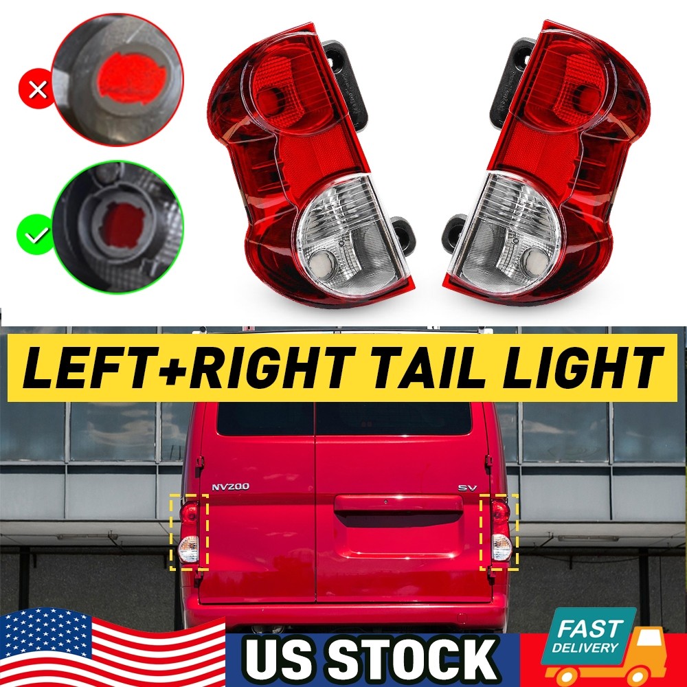 Left Right Tail Light Rear Lamp Red Lens w/o Bulb(s) For Nissan NV200 2013-2018