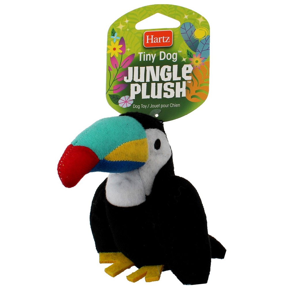 6 Pack Hartz Tiny Jungle Plush Dog Toys for Small Breeds