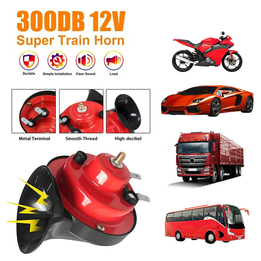 300DB Super Train Horn For Trucks SUV Car-Boat Motorcycles 12V Vehicle Universal