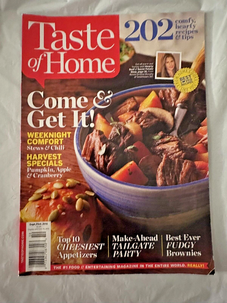 Taste of Home Magazine Sept/Oct 2015 Comfort Food & Recipes