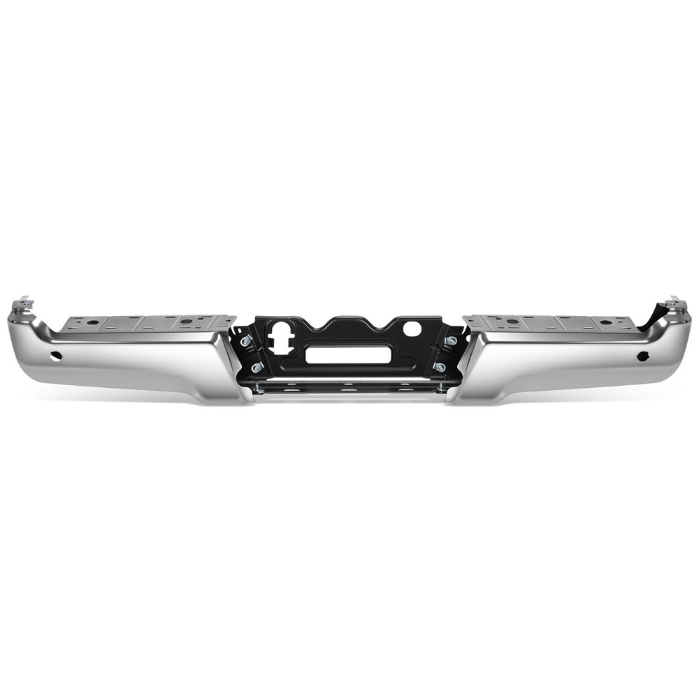 Fit 17-22 F-250 SD w/ Sensor Holes Chrome Rear Bumper Face Bar & Reinforcement