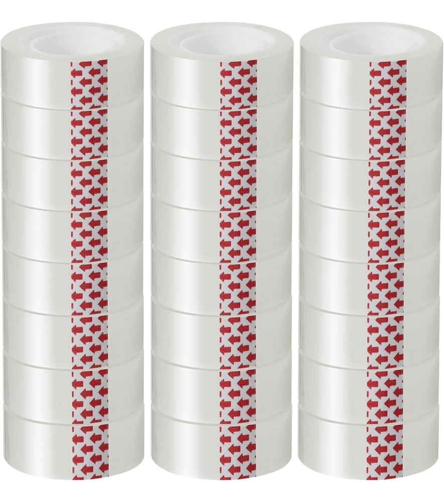 GIBIBU 24 Rolls Transparent Tape Refills, Clear Tape Dispenser Refill Rolls, ...