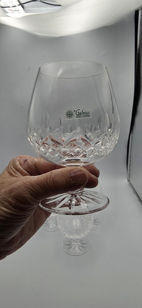 LOT of 5 Galway Irish Crystal LONGFORD Brandy Glass  GREAT Mint CONDITION