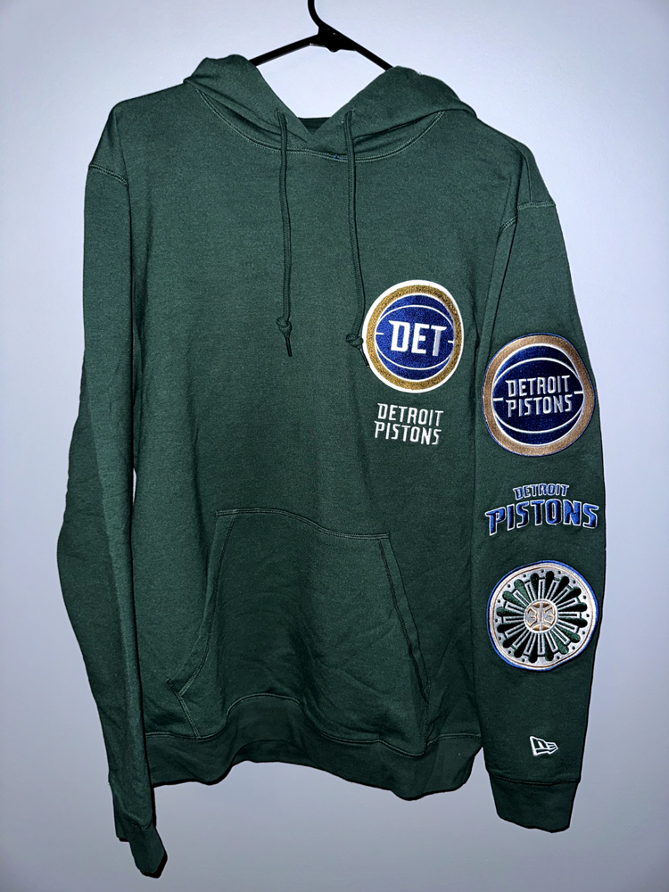 New NBA Detroit Pistons City Edition hoodie men's M w/ Patches New w Tags