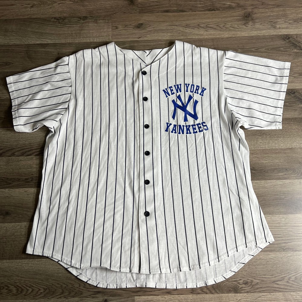 VTG New York Yankees Jersey Mens XL 1990s Off the Bench Pinstripe MLB Baseball
