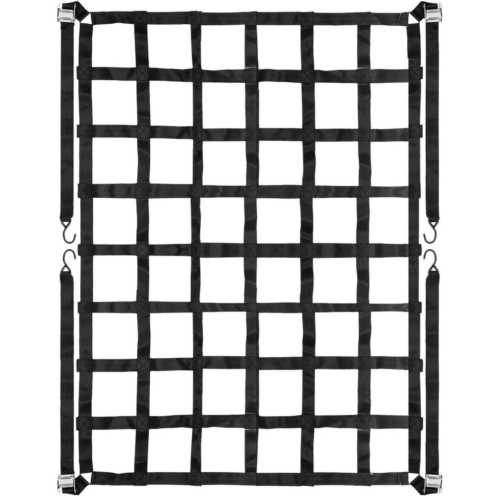 3.5x4.1 Heavy Duty Truck Bed Cargo Net with S-Hooks for Pickups