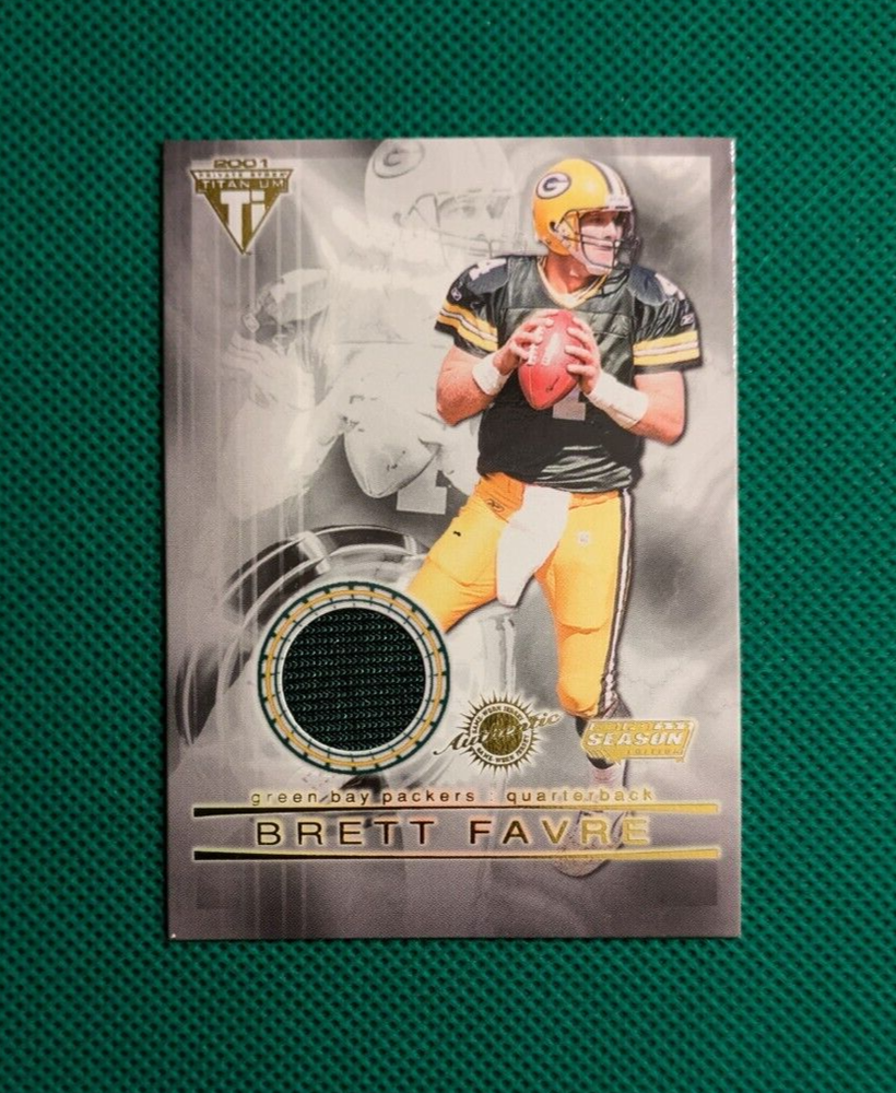 2002 Pacific Titanium BRETT FAVRE #45 Post Season Jersey - Packers HOF