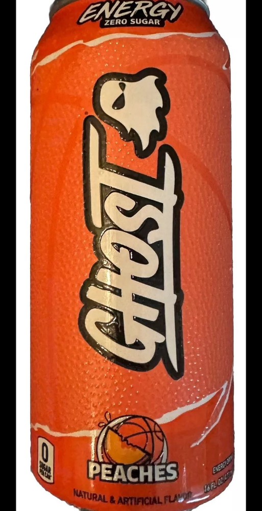 👻🍑 GHOST ENERGY PEACHES LIMITED TIME FLAVOR 1 UNOPENED CAN IN-HAND SHIP ASAP-image