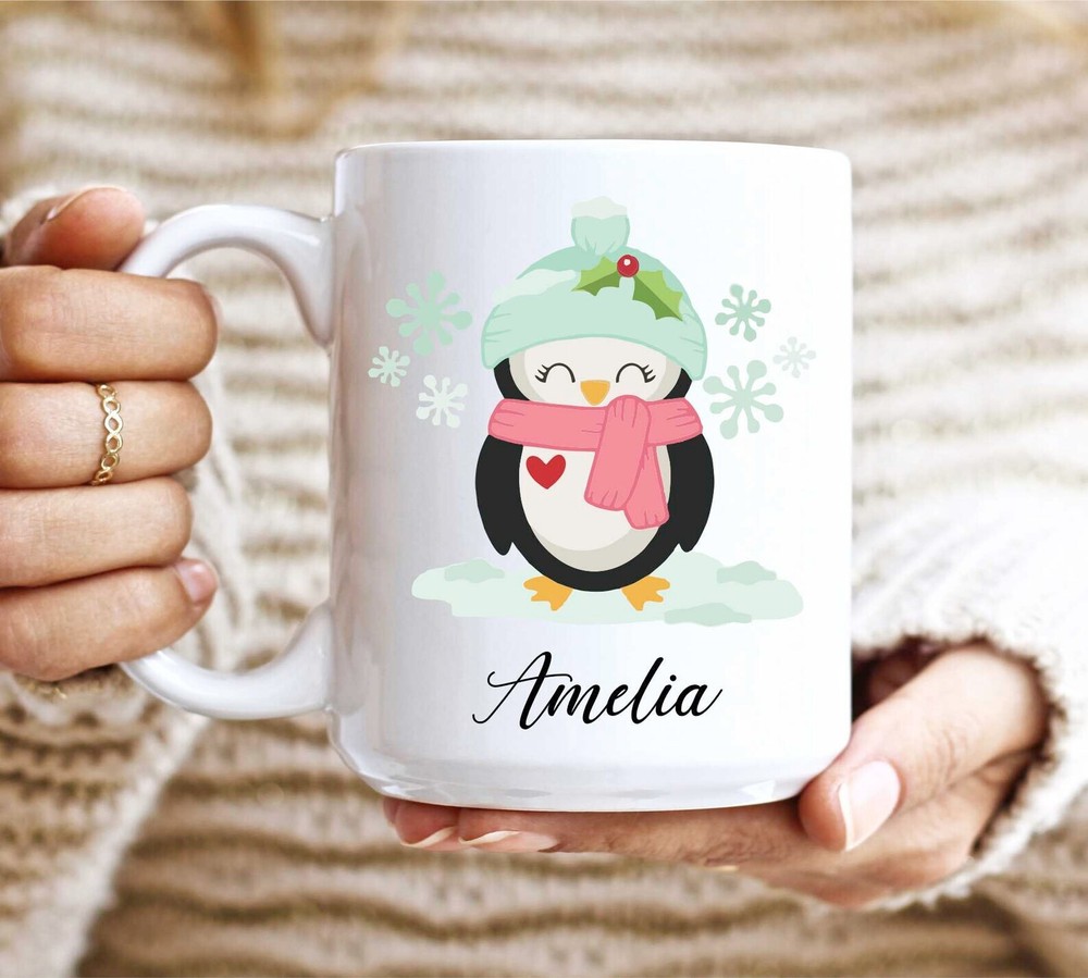 Personalized Kids Christmas Hot Chocolate Mug - Festive Holiday Gift