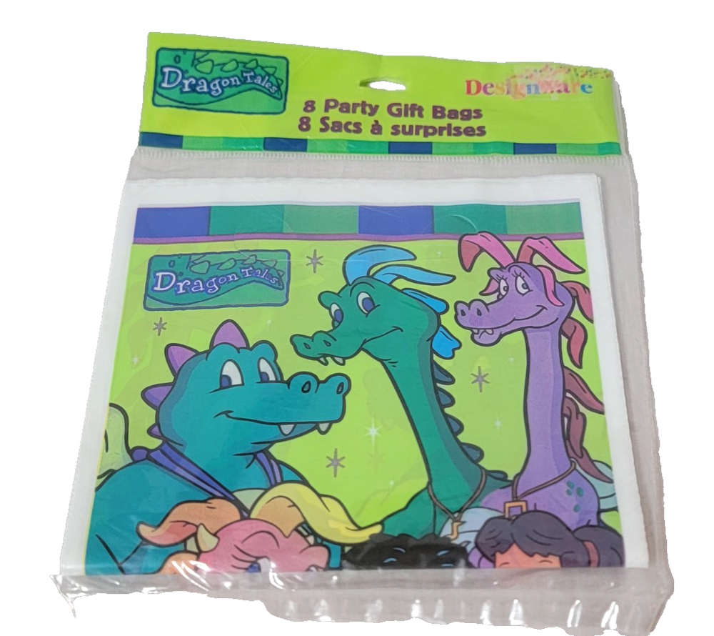 NEW IN PACKAGE  RARE DRAGON TALES 8 PIECE LOOT BAGS  PARTY SUPPLIES