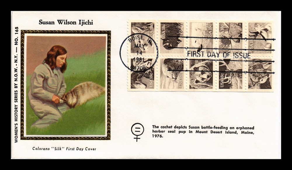 DR JIM STAMPS US COVER WILDLIFE BOOKLET FDC WOMENS HISTORY COLORANO SILK CACHET