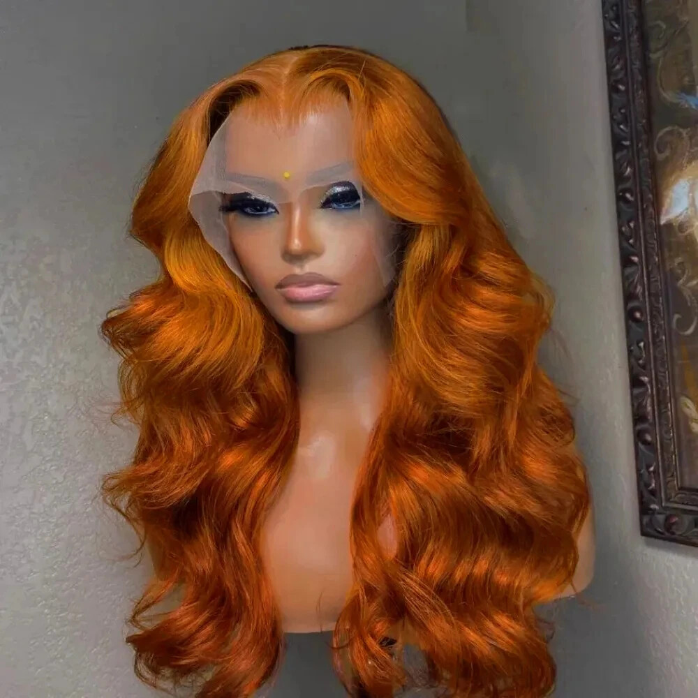 13x4 Ginger Orange Body Wave HD Lace Front Wig Human Hair