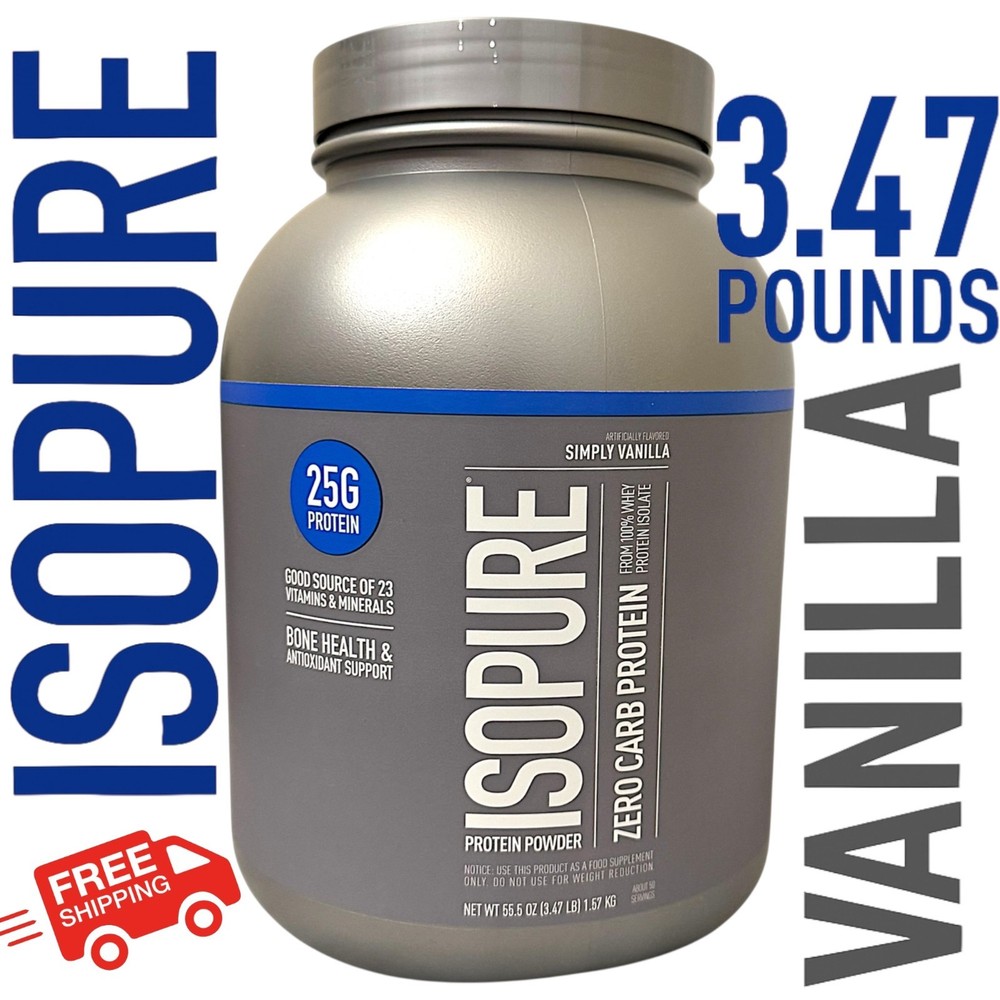 ISOPURE Zero Carb Vanilla Whey Protein Powder 25G Protein 3.47 LB Isolate BB5/27