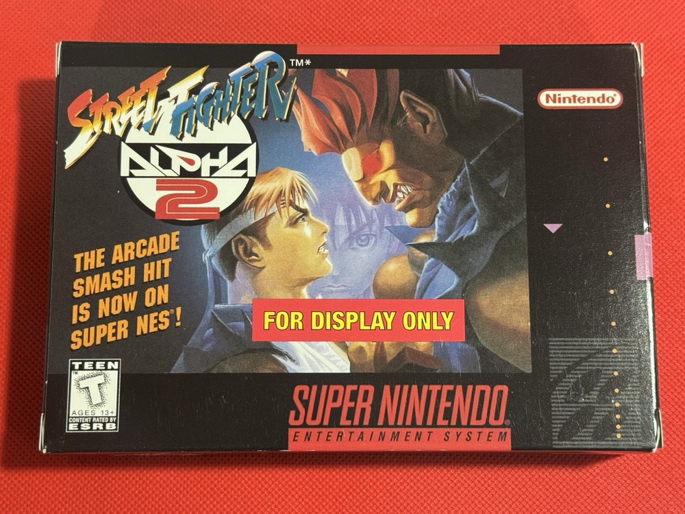 SNES Street Fighter Alpha 2 (Super Nintendo, 1996) 100% CIB - Rare Display Only
