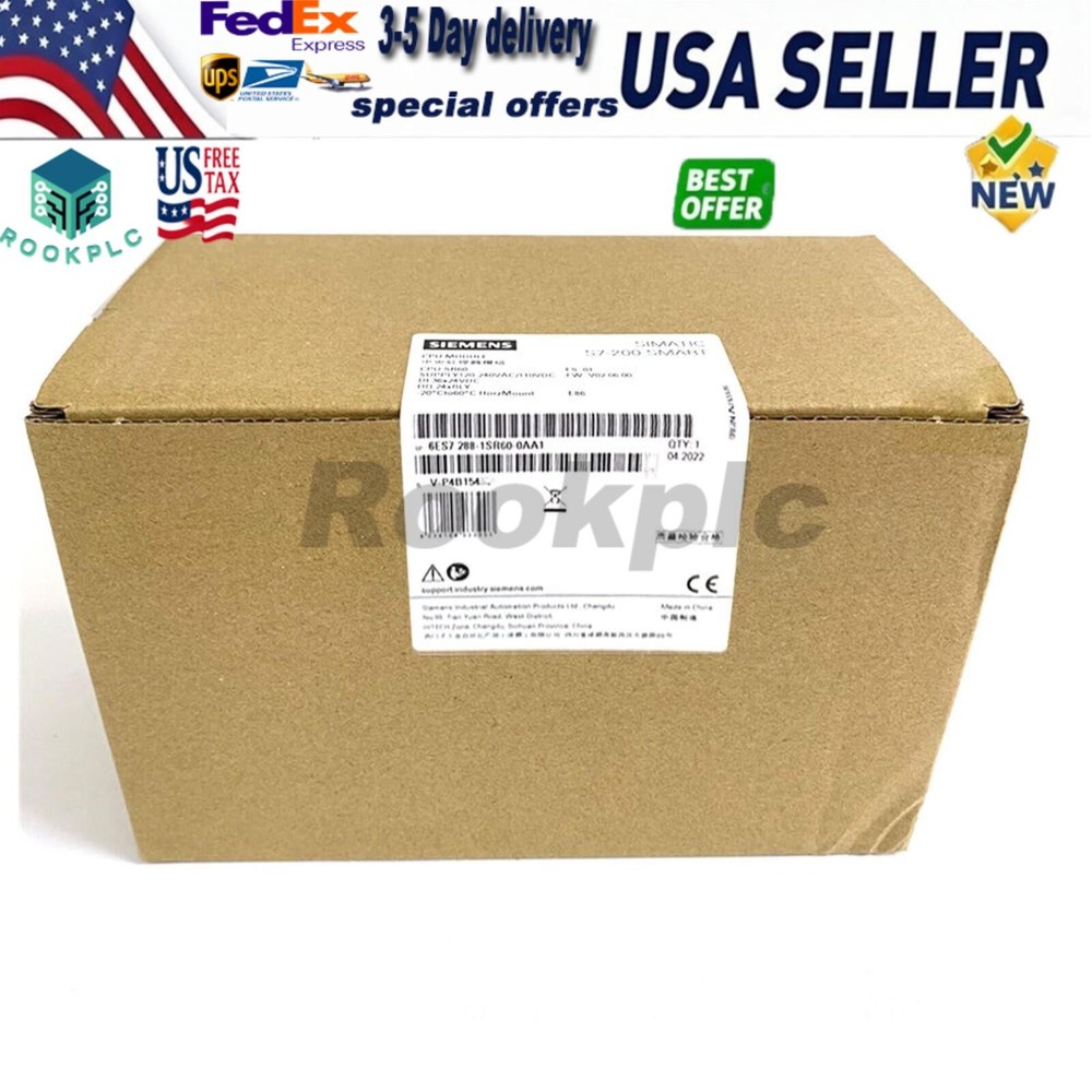 New Siemens 6ES7288-1SR60-0AA1 6ES72881SR600AA1 SIMATIC S7-200 SMART CPU SR60