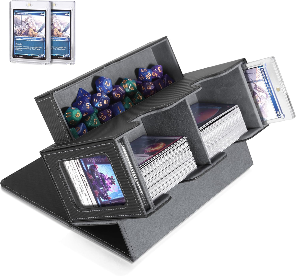MTG Deck Box, MTG Commander Card Deck Box with Commander Display, Fits 250+ Sing