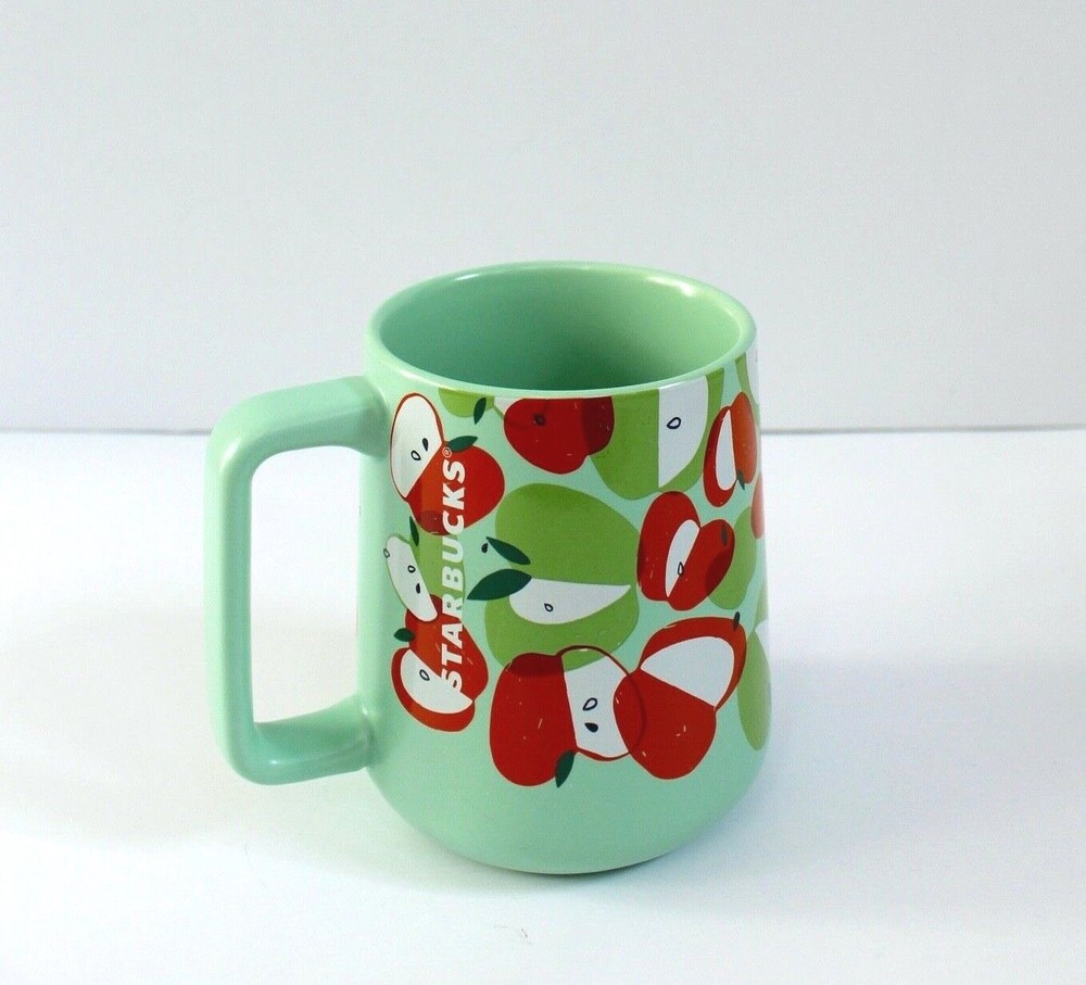Starbucks 2020 Back To School Green Red Apple Ceramic Mug 14 oz Coffee Tea Cup-image