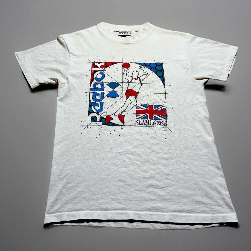 Vintage 90s Reebok Slamdance Sport Shirt Size Large Basketball Distressed