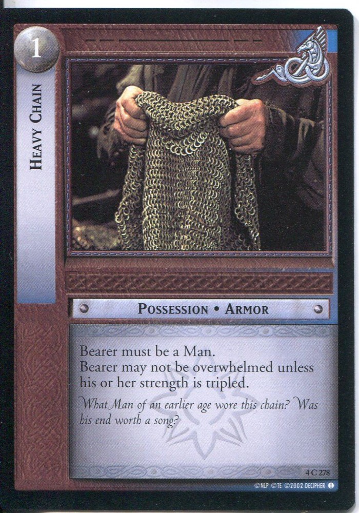 Lord Of The Rings CCG Card TTT 4.C278 Heavy Chain