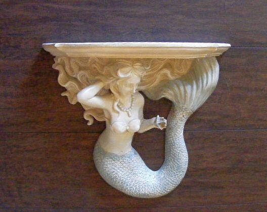 Figural Mermaid Wall Shelf Ledge Made by Touch of Class Beach Decor