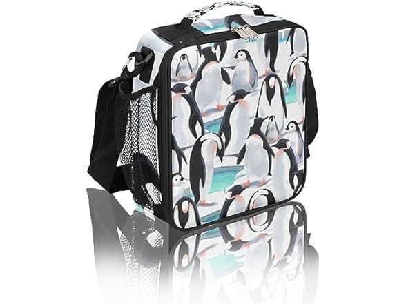 Penguin Insulated Kids Lunch Box for School and Travel