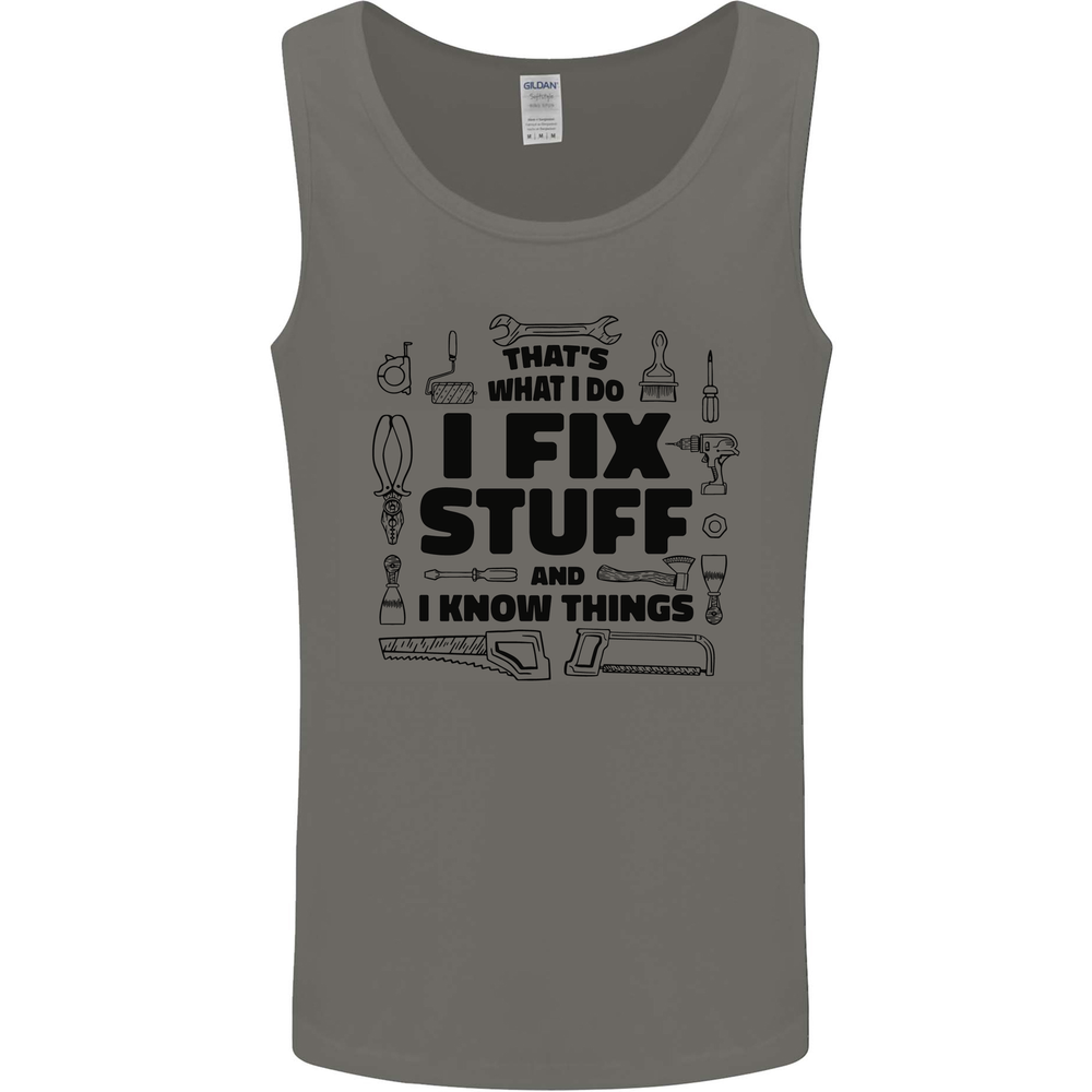 I Fix Stuff Funny Handyman Tradesman DIY Mens Vest Tank Top