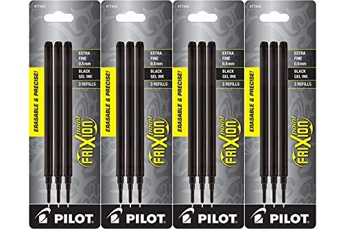 Pilot FriXion Point Erasable Gel Ink Refills, Extra Fine Point, 0.5mm, Black ...