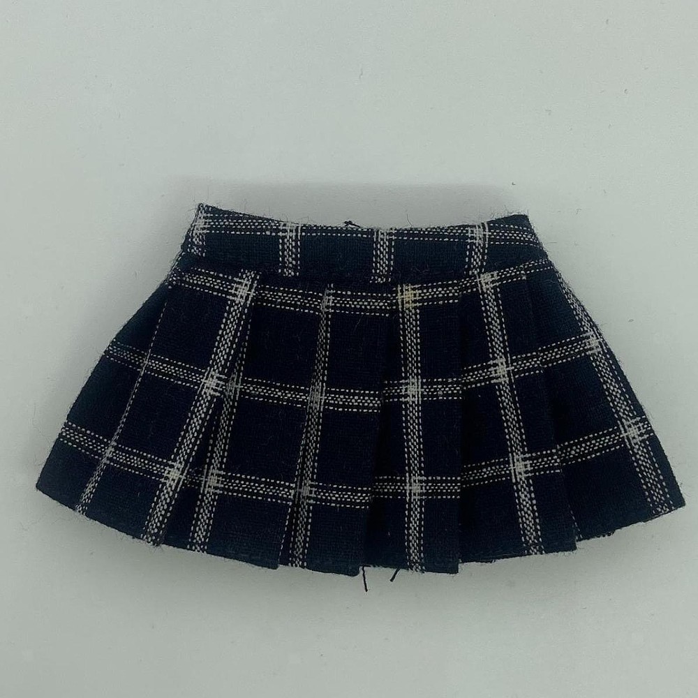 1/6 Scale Plaid Pleated Mini Skirt Soft Lightweight Fashion Doll Prop