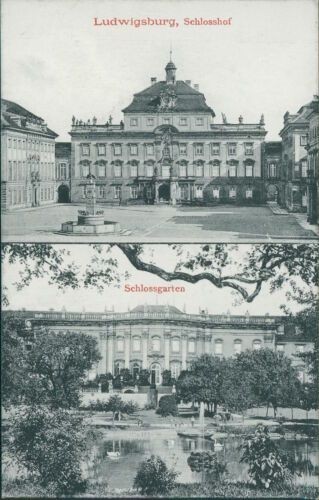 Postcard Ludwigsburg Palace Courtyard 1912 (No.950)