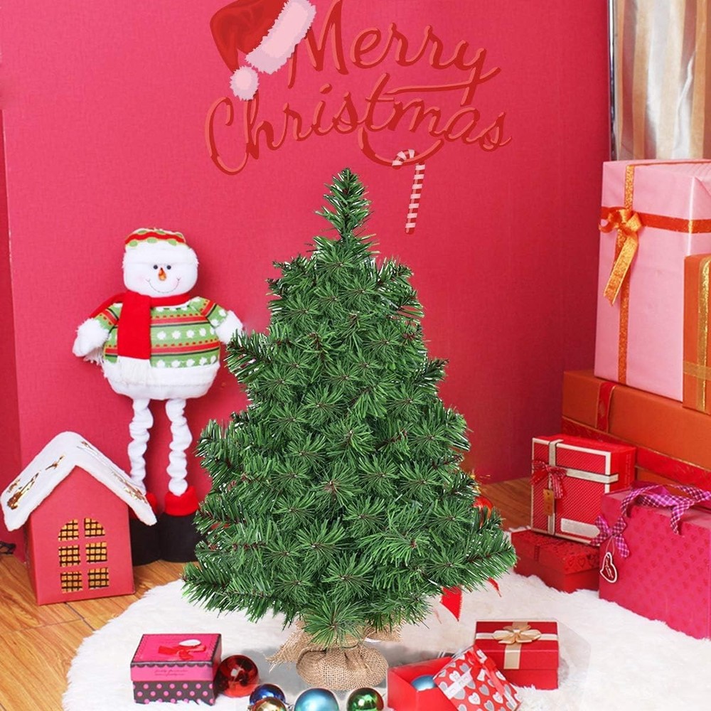 2FT Artificial Tabletop Christmas Tree, Premium Spruce Christmas Tree