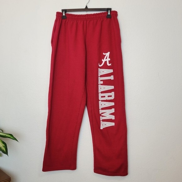 Gildan Dryblend Men's Sz M University Of Alabama Red Heavy Sweatpants Pockets